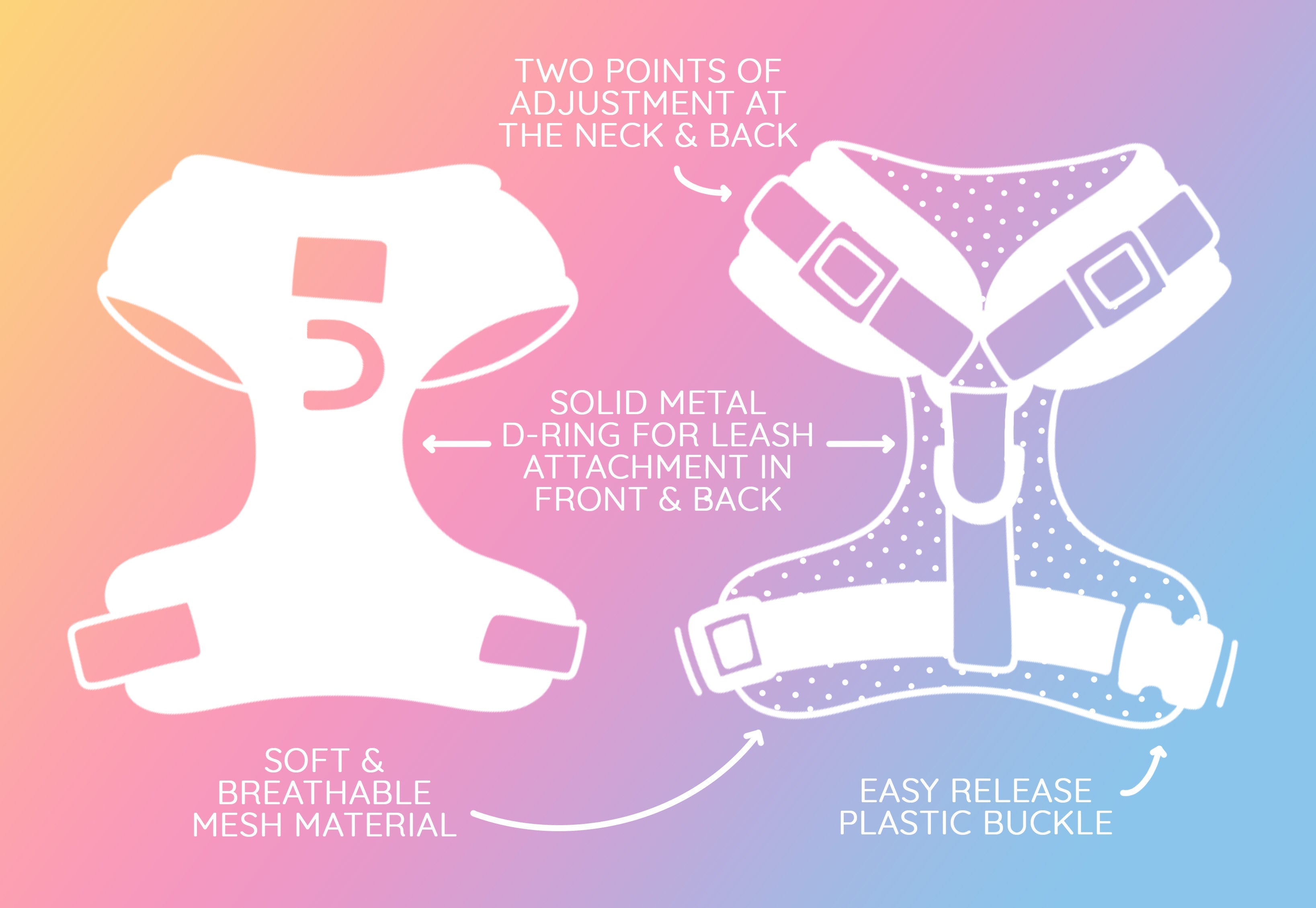 Dog Adjustable Harness - Berry Sassy